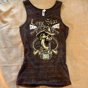 Lone star, galveston tx tank top